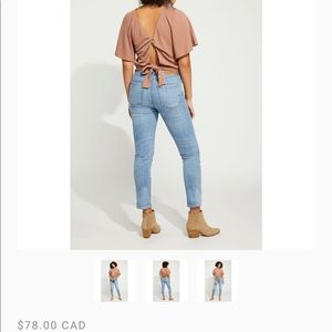 Gentle Fawn Sloane Top, open bow back size medium